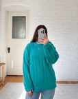 The Turquoise Textured Sweater (L)