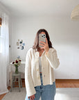 The Fluffy Cloud Big Button Cardigan (S)
