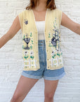 The Pale Yellow Garden Sweater Vest (L)