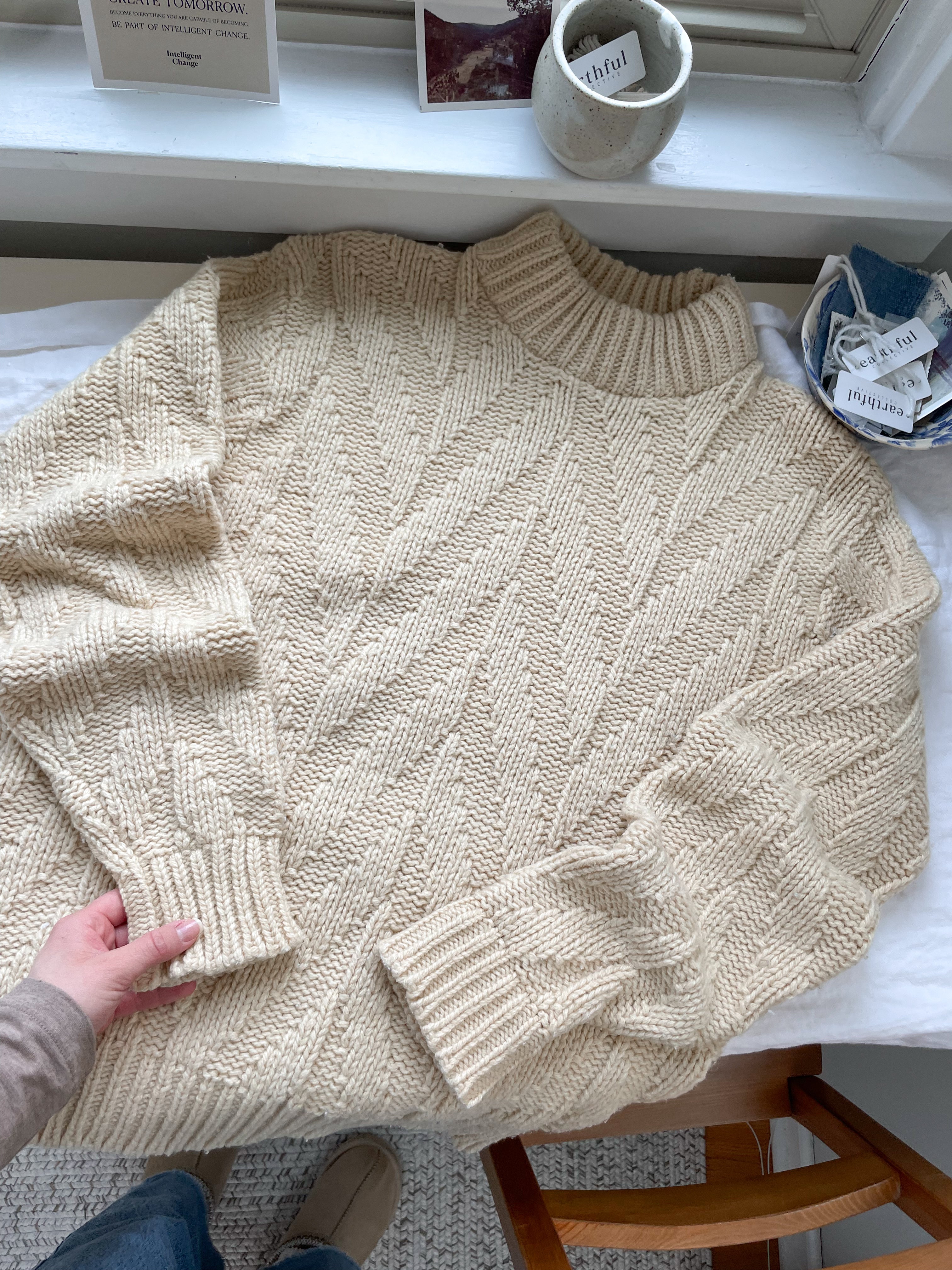 The Chevron Wheatgrass Sweater