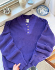 The Purple Henley Sweater (XL)