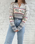 The Mistletoe Fair Isle Quarter Zip (L)