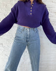 The Purple Henley Sweater (XL)