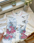 The Hummingbird Collared Open Cardigan (L)