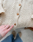 The Woodsy Cable Knit Cardigan (L)