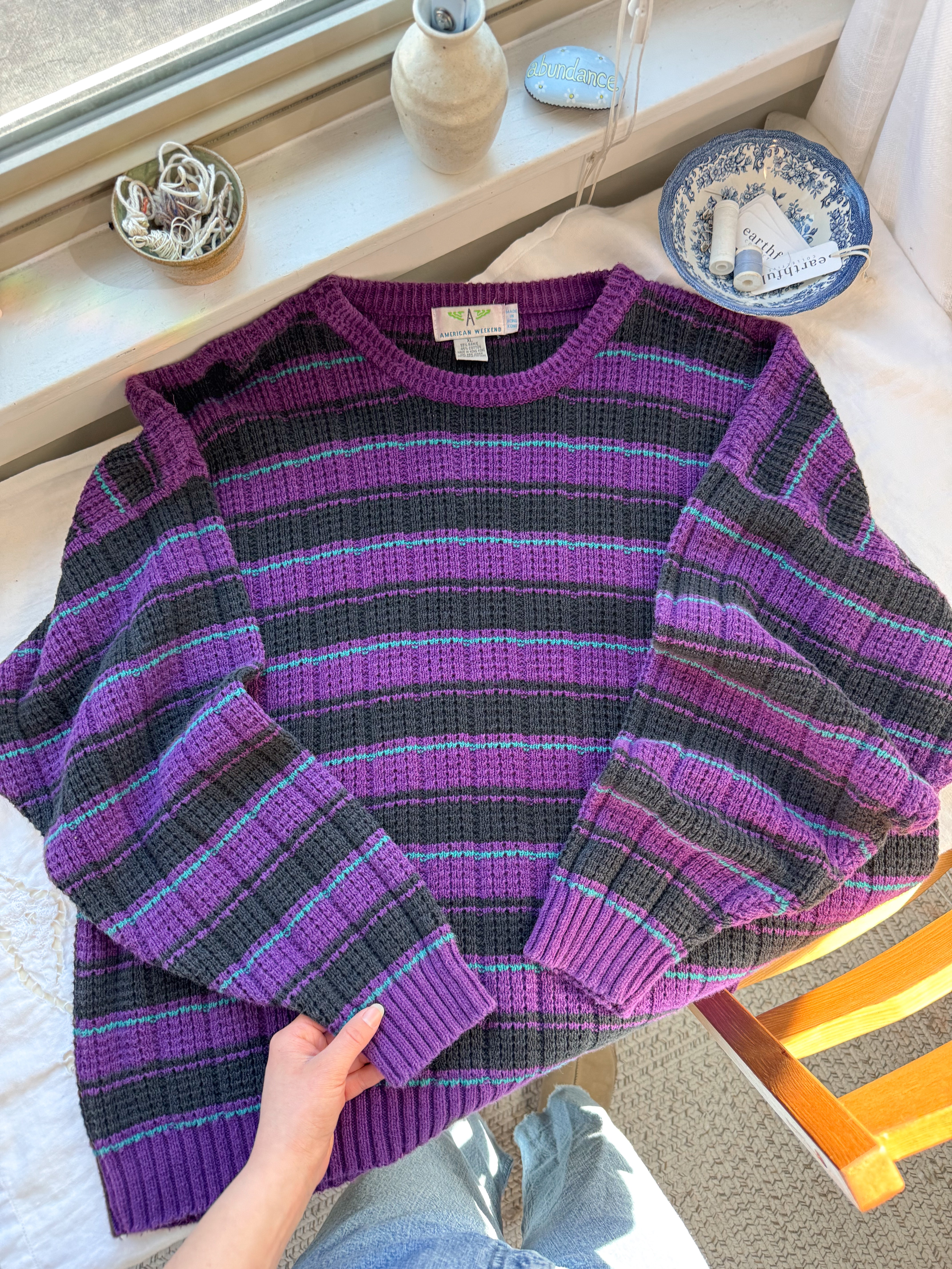 The Purple Striped Sweater (XL)