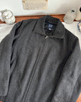 The Charcoal Wool Zip Up Coat (M)