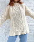 The Creamy Cable Knit Sweater (M)