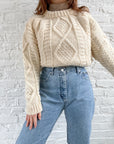 The Creamy Cable Knit Sweater (M)