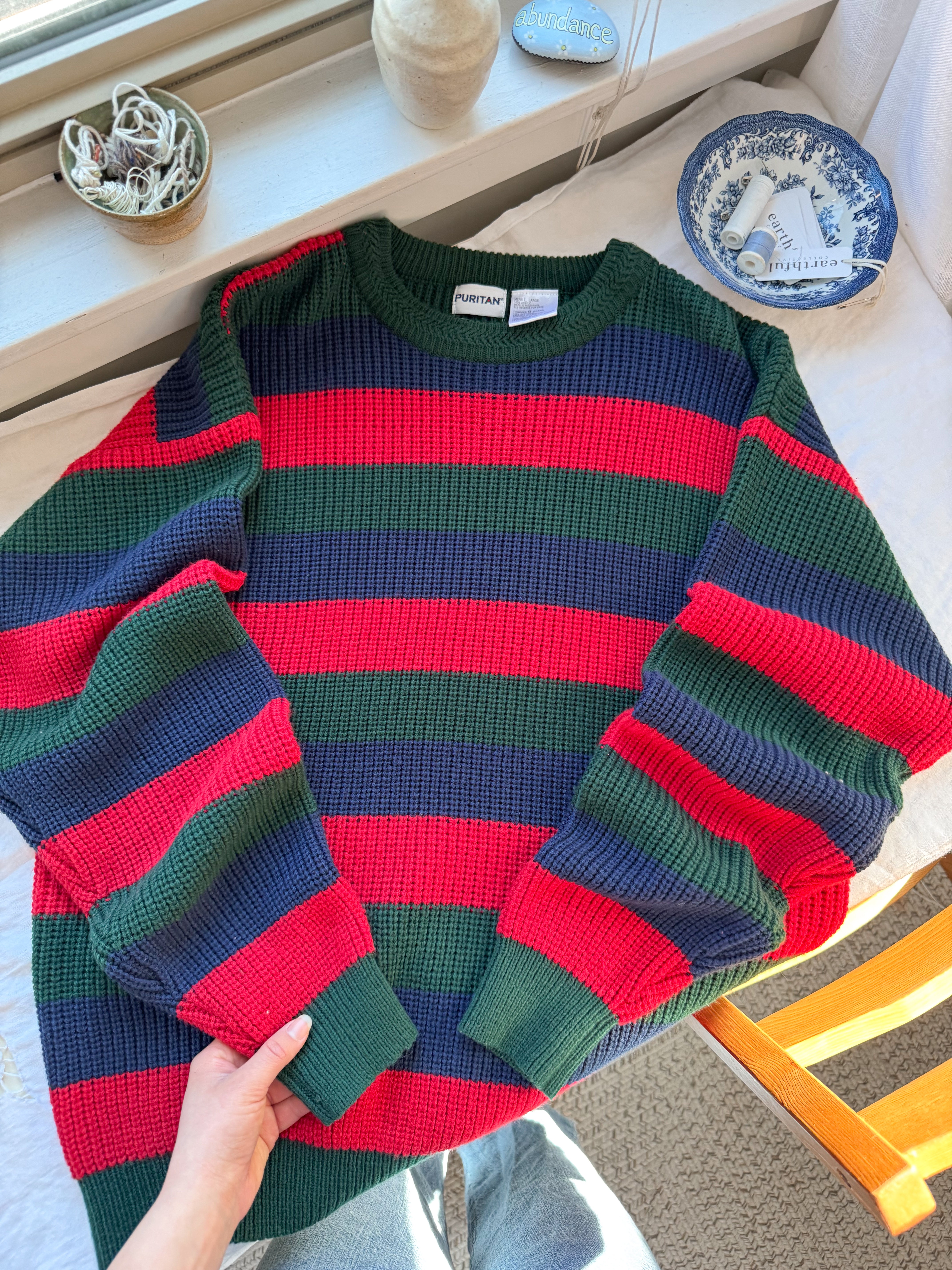 The Thick Stripe Edgy Sweater (L)