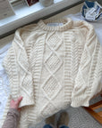 The Creamy Cable Knit Sweater (M)