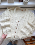 The Ivory Twist Cardigan (XL)