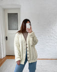 The Ivory Twist Cardigan (XL)