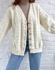 The Ivory Twist Cardigan (XL)