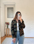 The Leafy Black Tapestry Jacket (S)