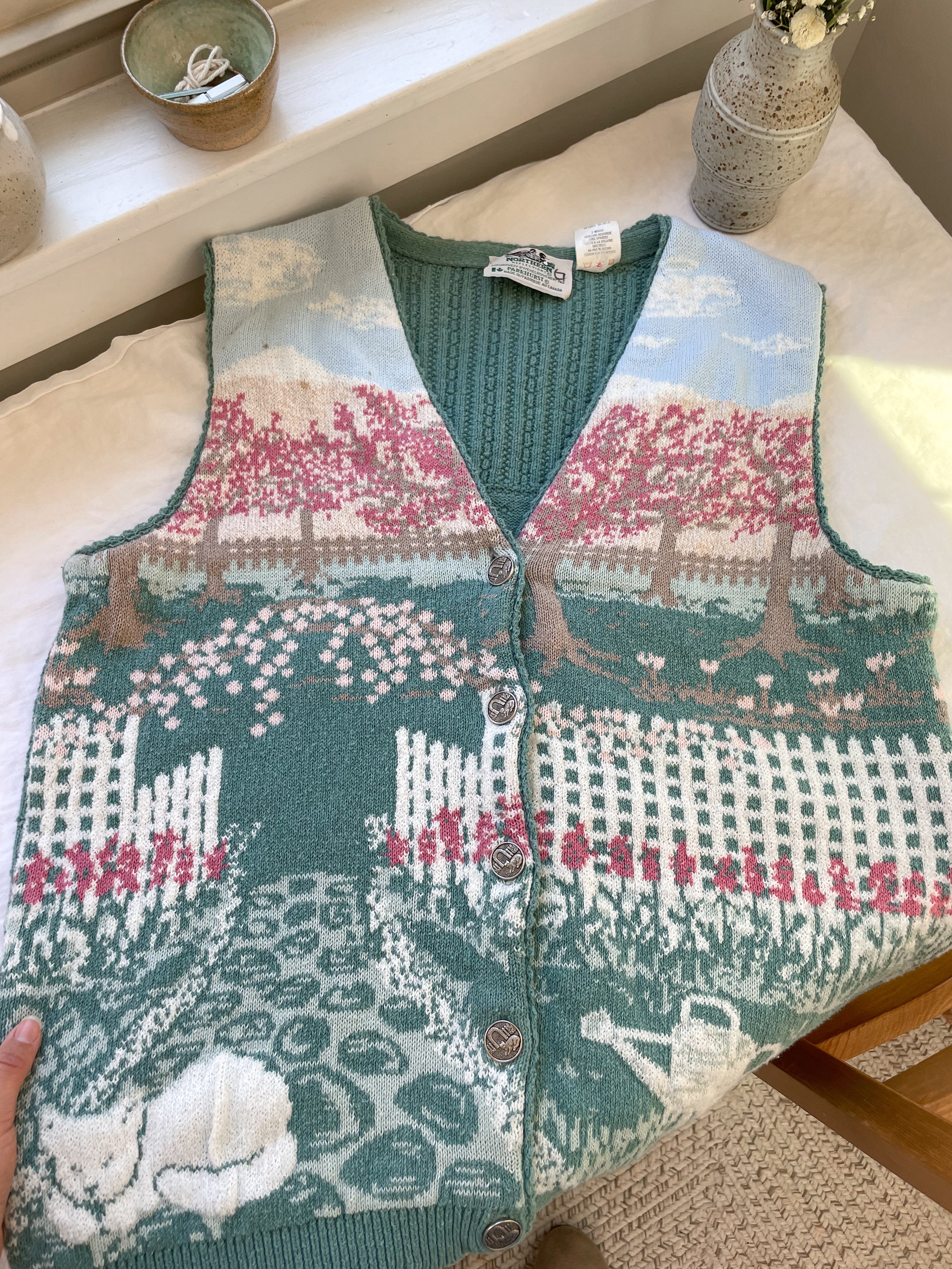 The Spring Scenery Sweater Vest (L)