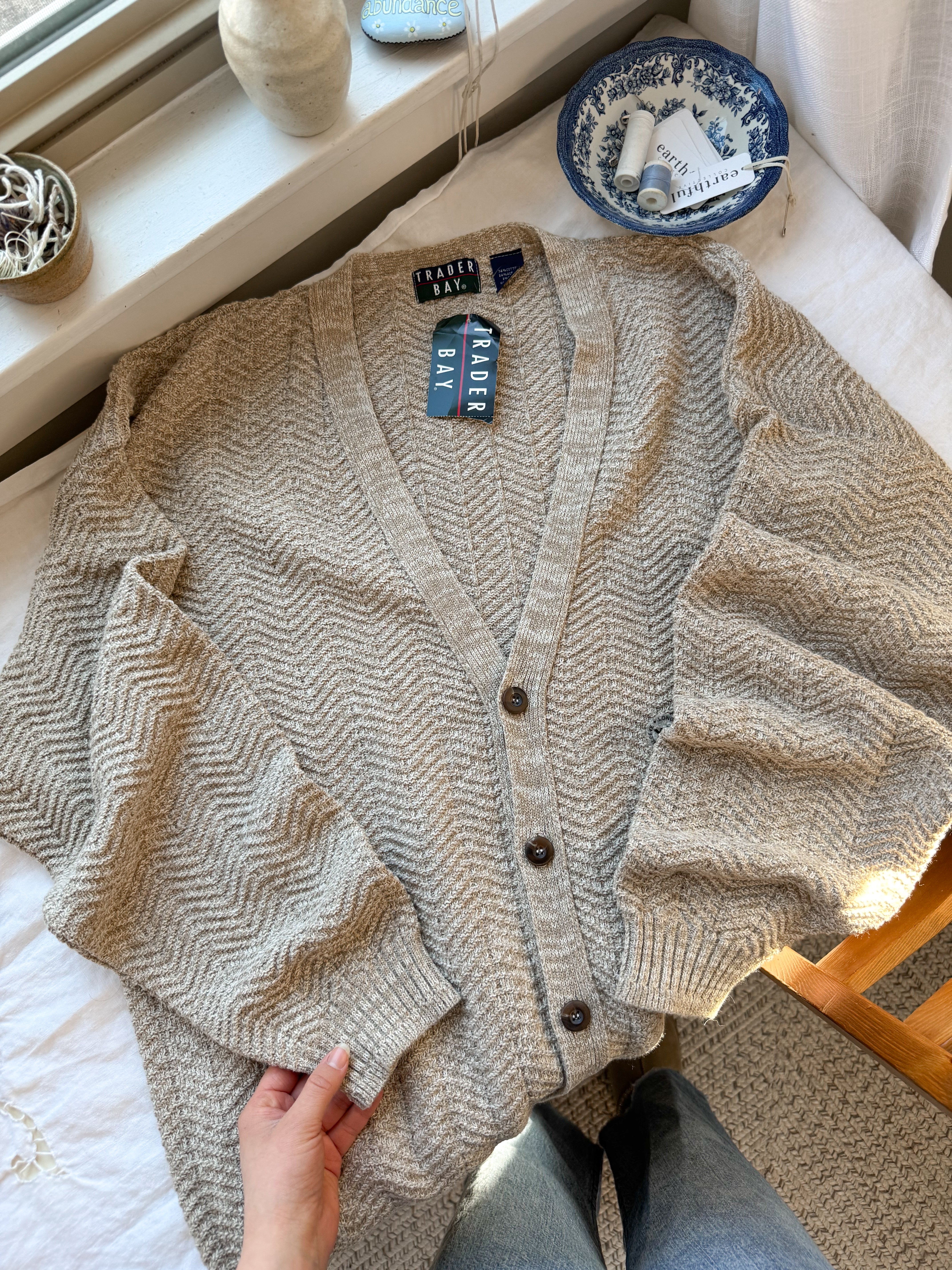 The Cozy Oat Grandpa Cardigan (XL)