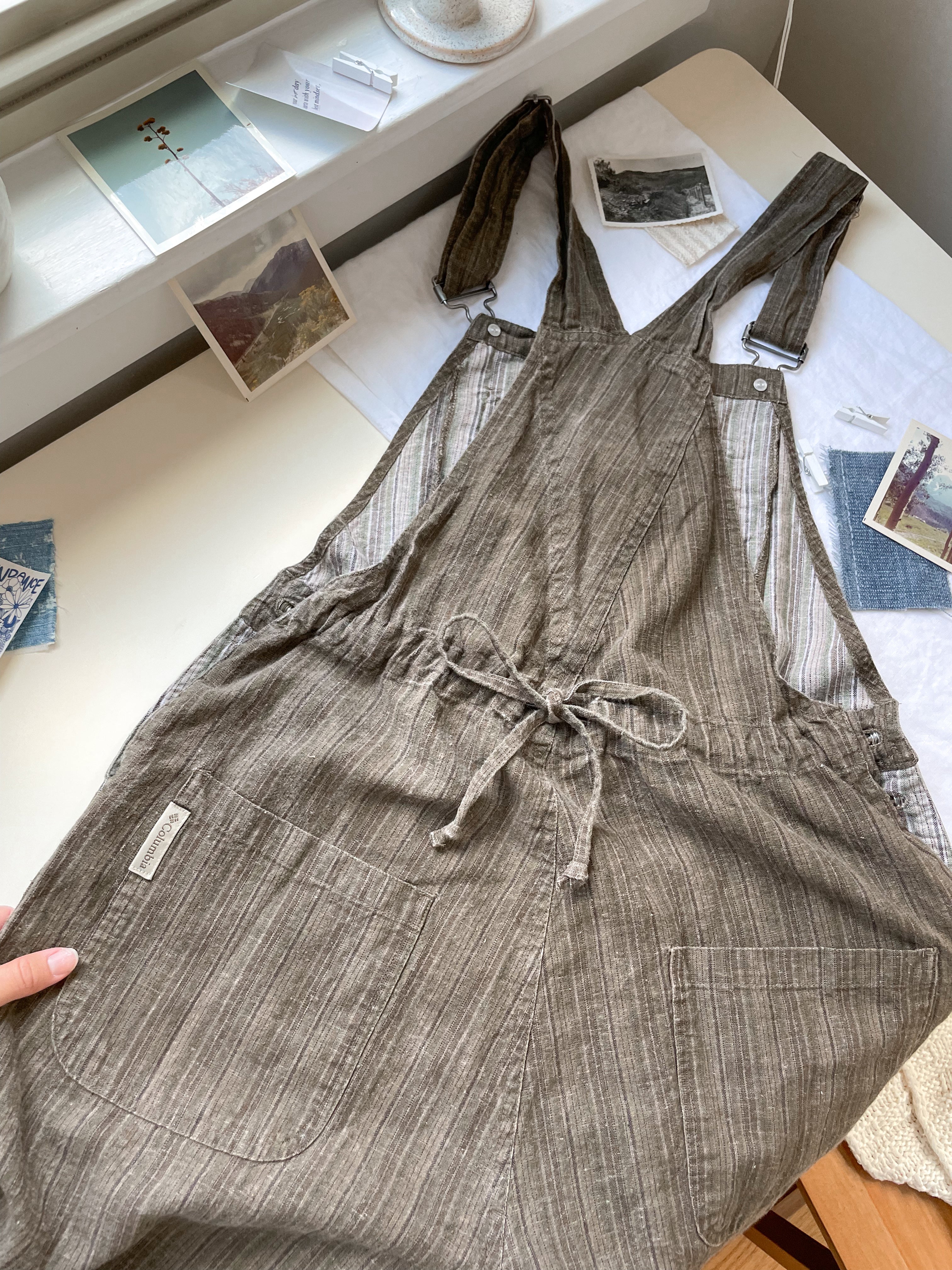 The Leafy Linen Overalls (M)