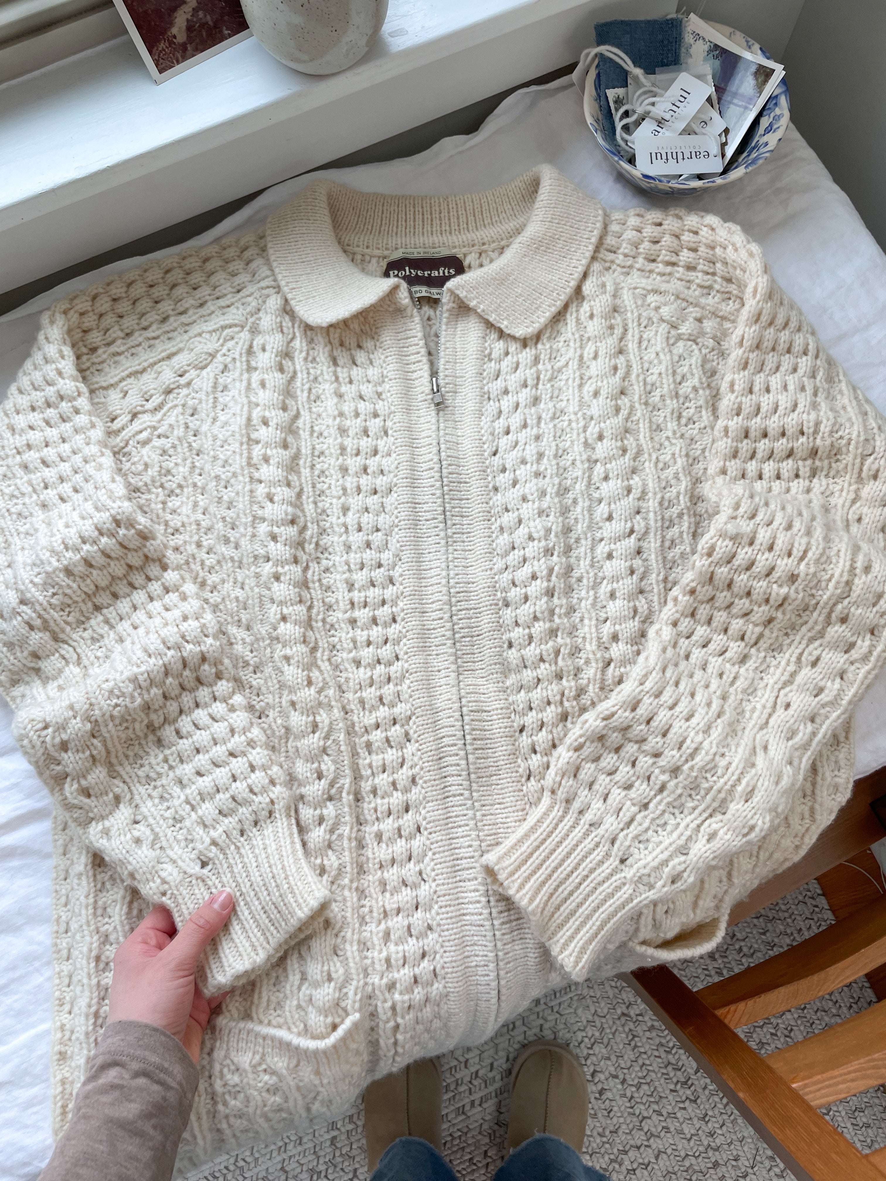 The Grandmacore Cable Knit Cardi (L)