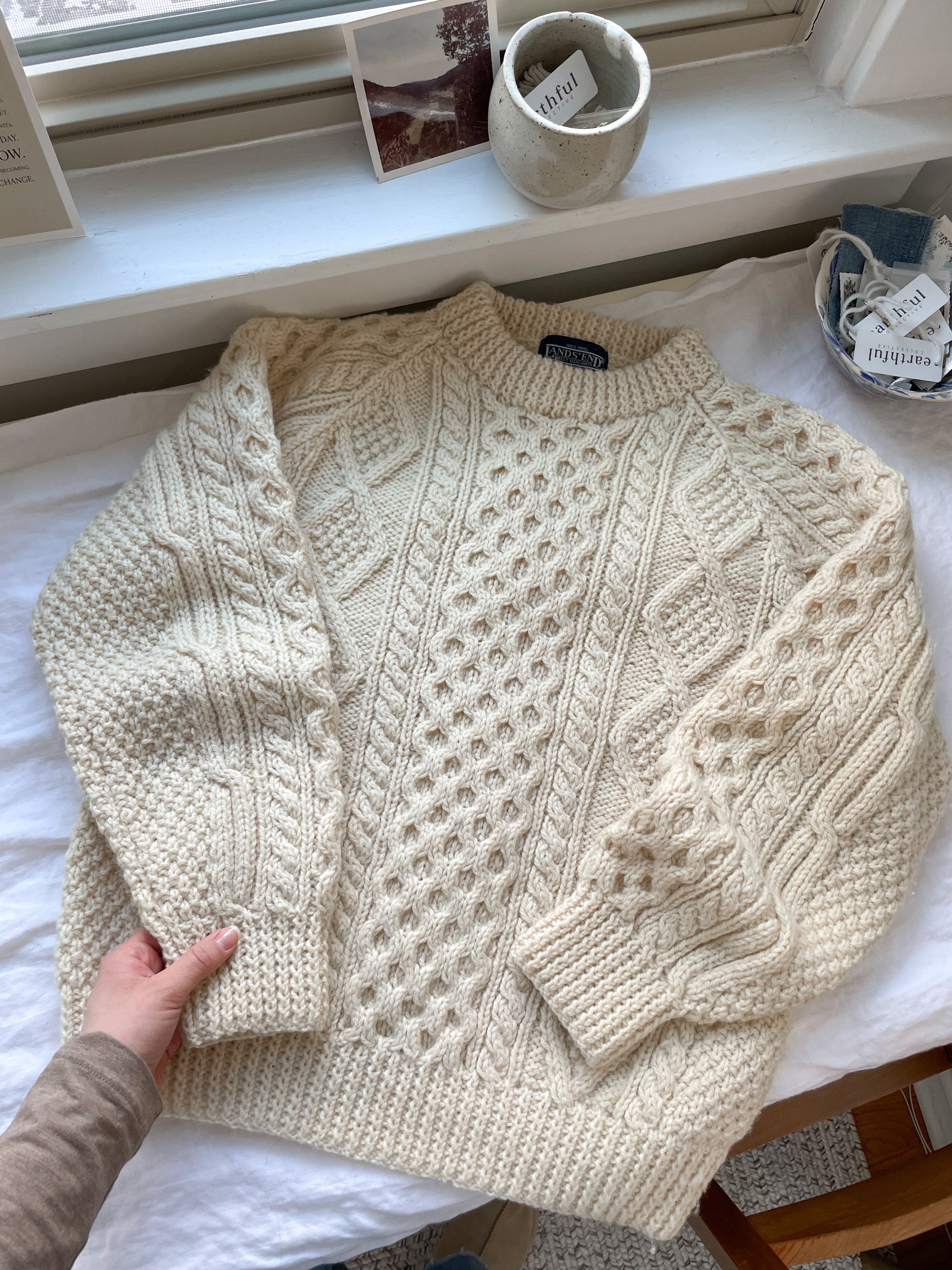 The Classic Fisherman Knit Sweater (S)