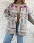 The Color Splash Zip Up Cardi (L)