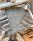 The Grey Speckled Mock Neck Sweater (XL)