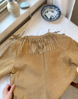 The Camel Fringe Leather Jacket (M)