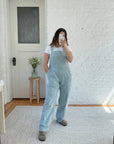 The Turquoise Corduroy Overalls (S)