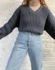 The Navy Wide Ribbed Sweater (XXL)