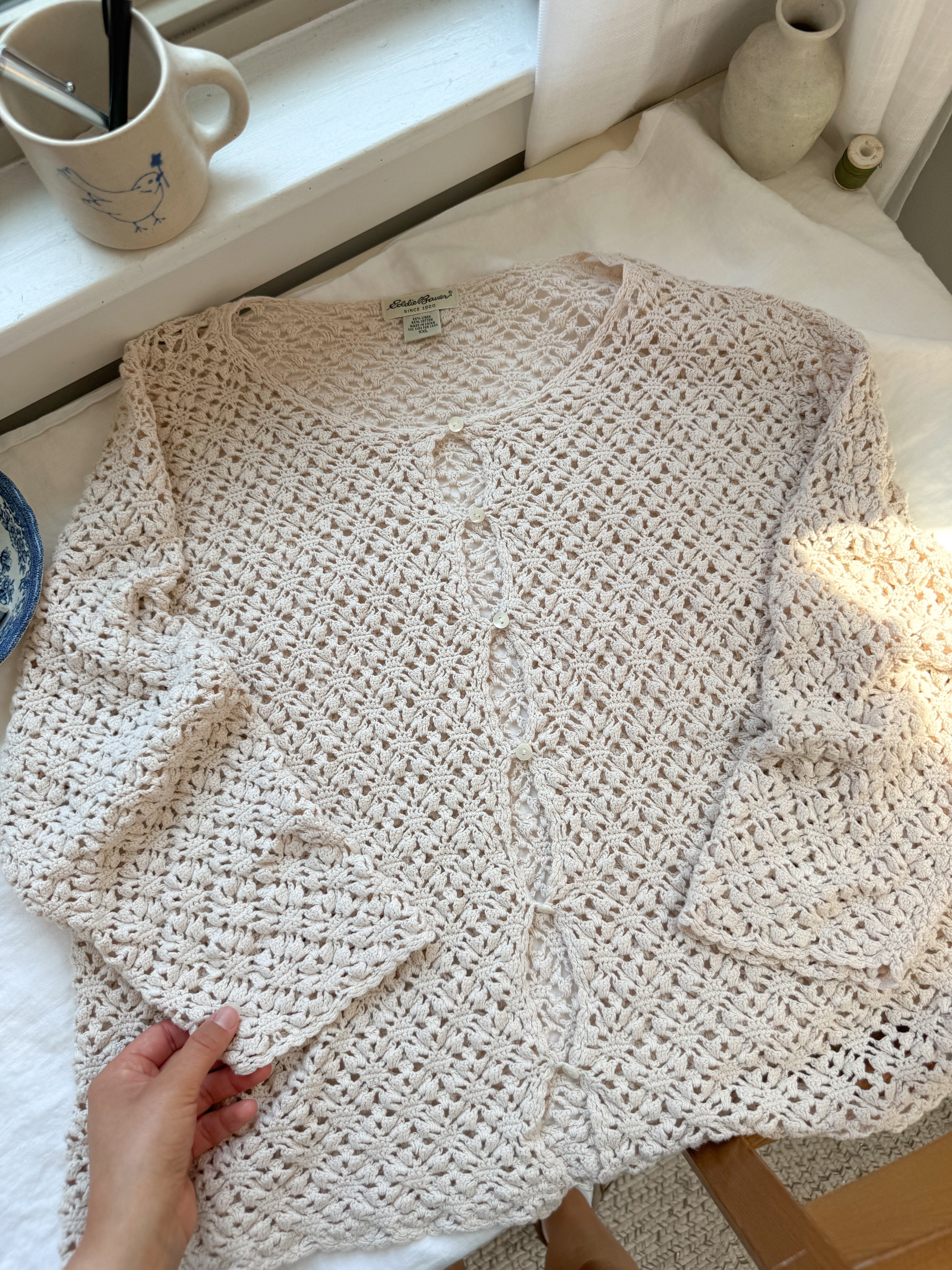 The Crochet Driftwood Cardigan (XXL)