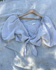 The Clay Linen Tie Top (M)