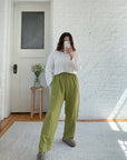 The Avocado Drawstring Pants (S & M)