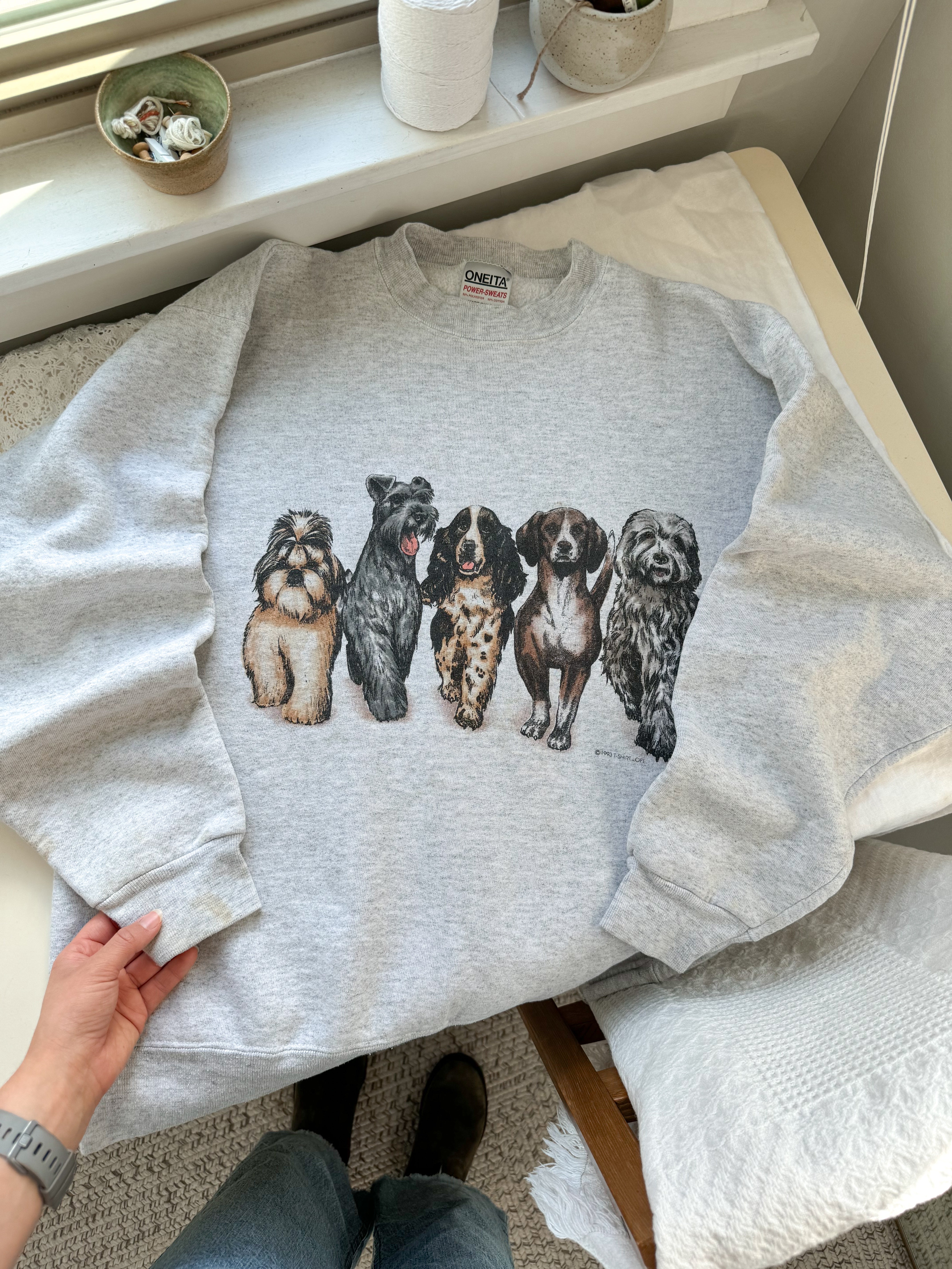 The Double Sided Dog Crewneck (L)