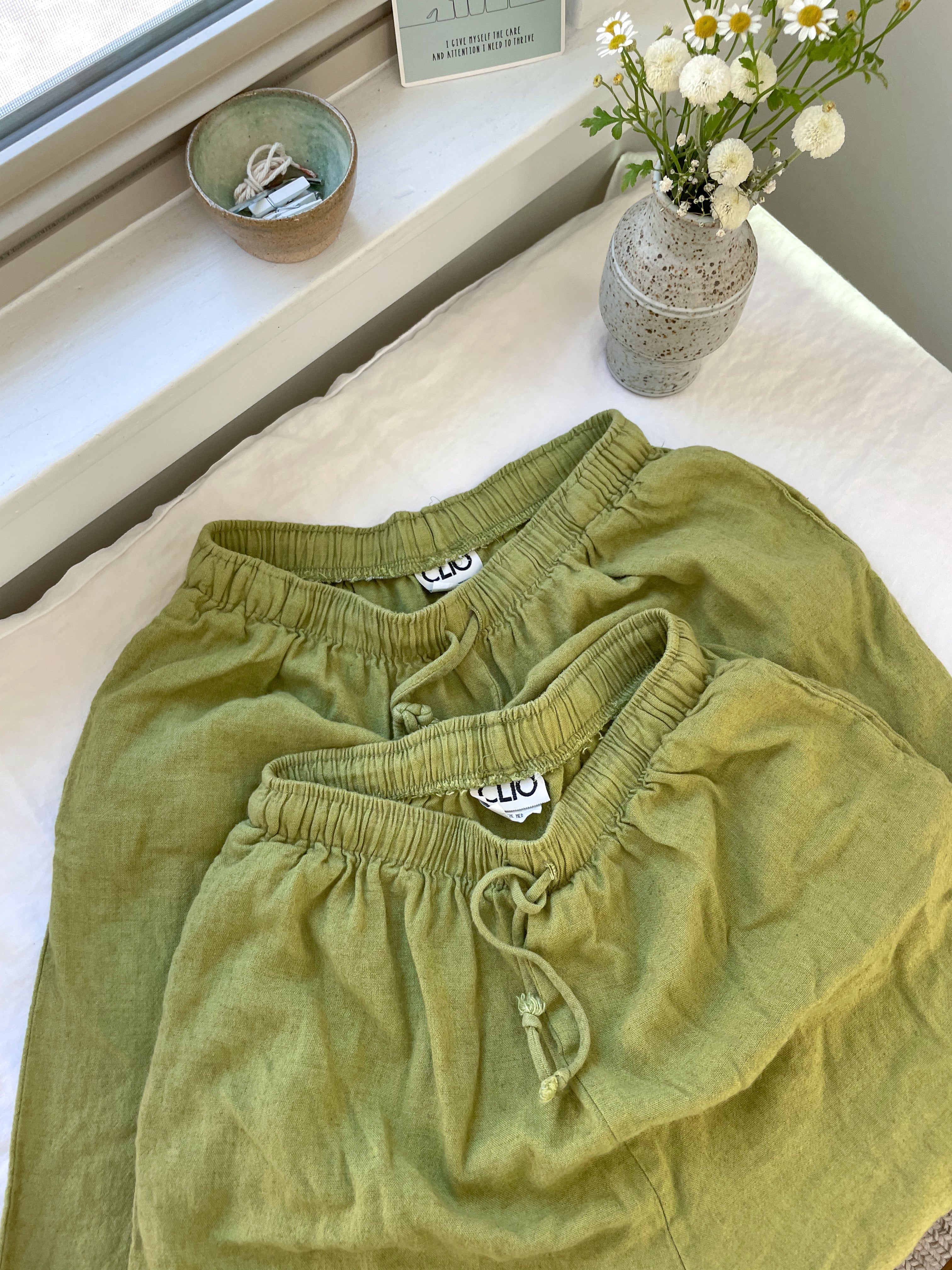 The Avocado Drawstring Pants (S &amp; M)