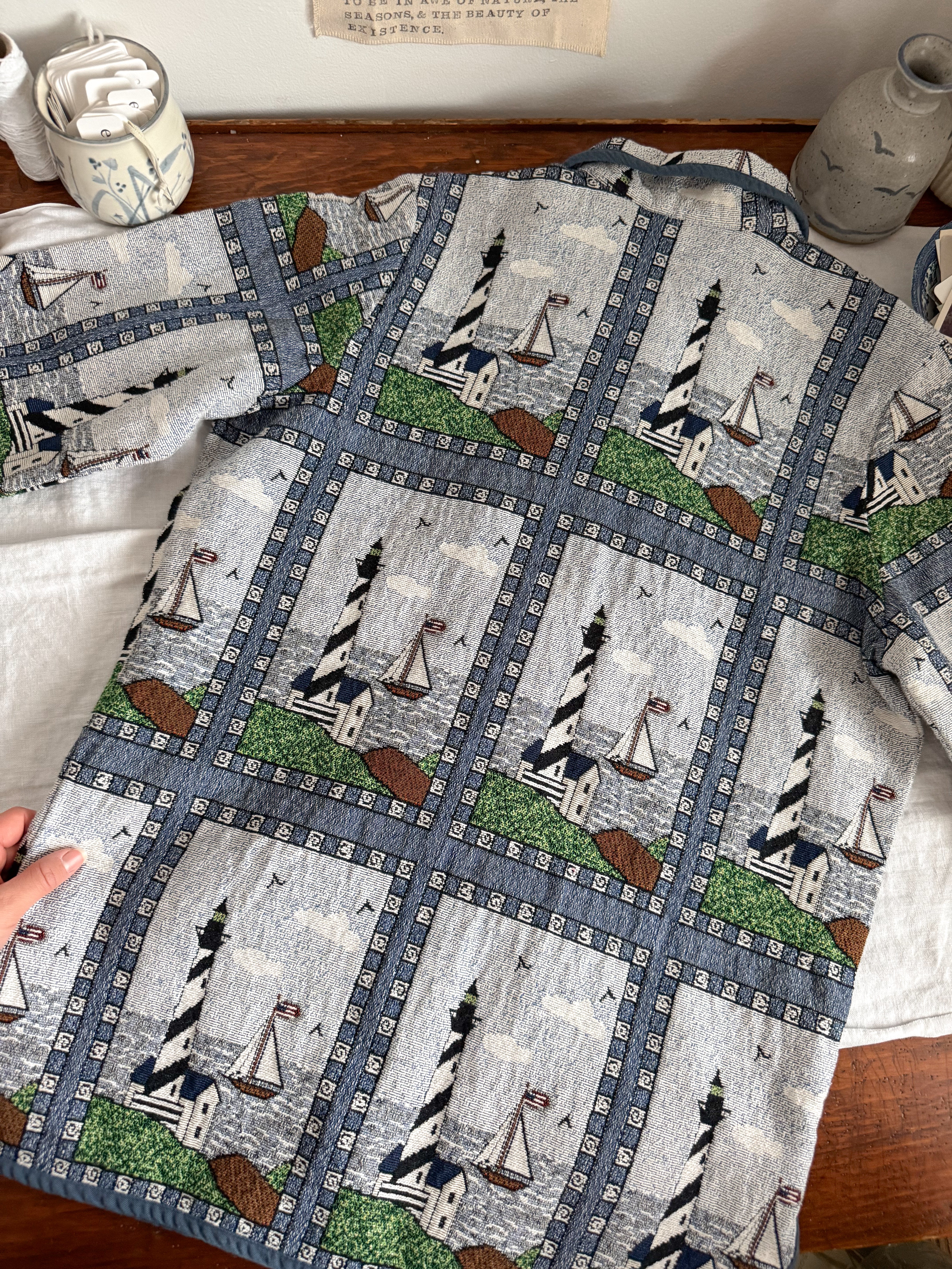 The Lighthouse Sailboat Jacket (M &amp; XL)