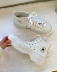 The White All Star Lugged Platform Converse (9.5)