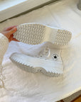 The White All Star Lugged Platform Converse (9.5)