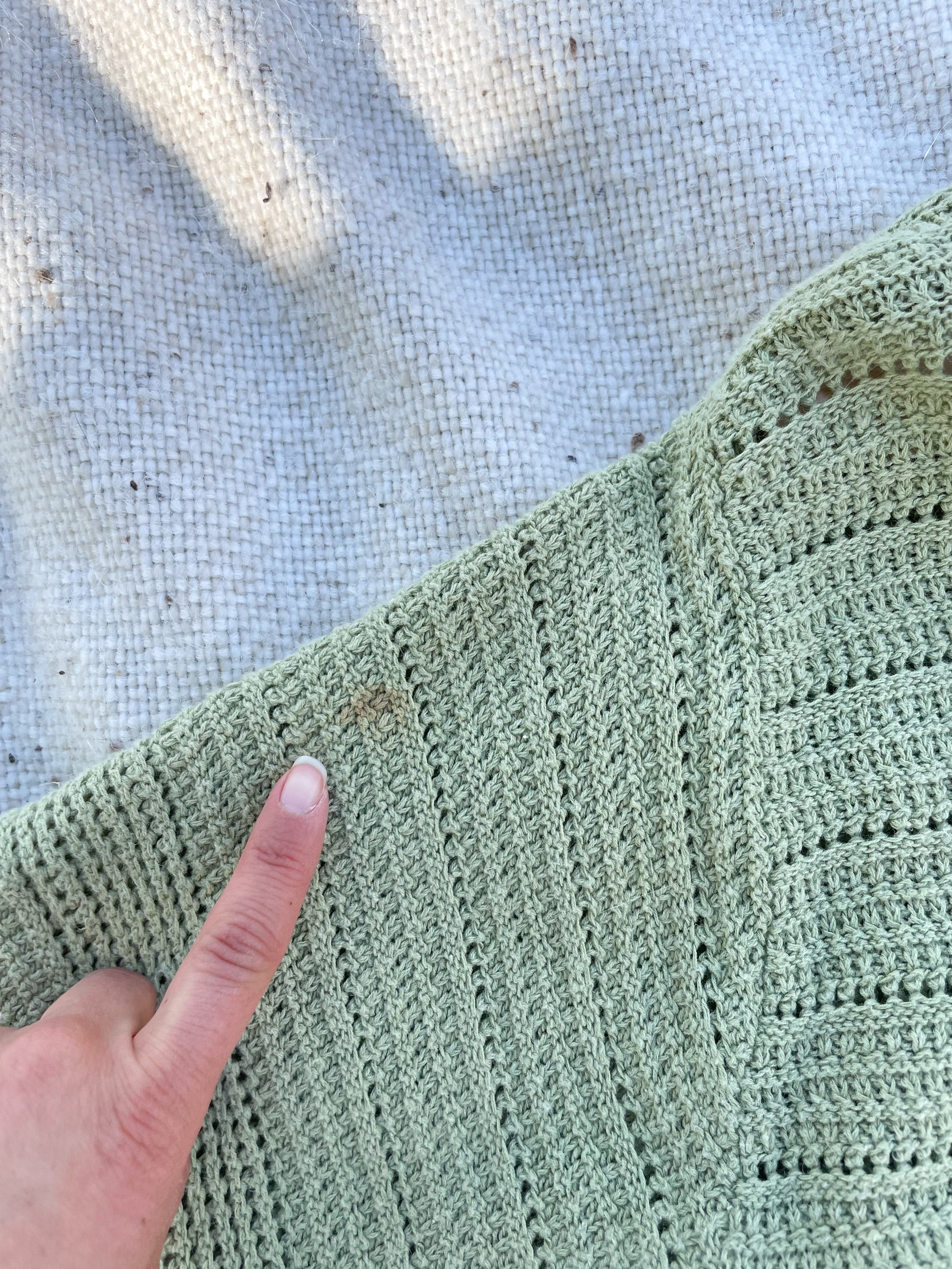 The Leafy Green Crochet Cardi (XL)