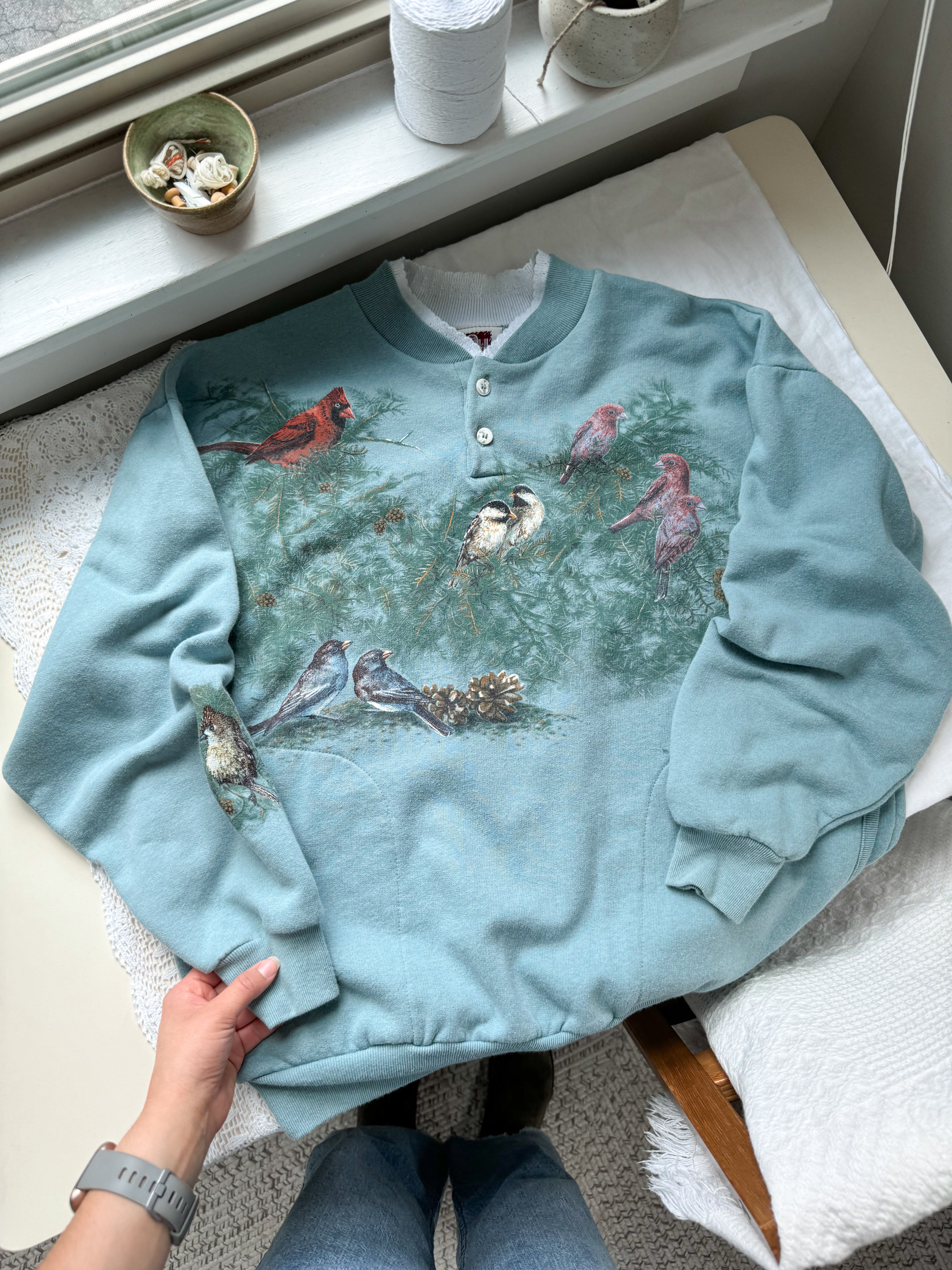 The Teal Birdie Crewneck (M)