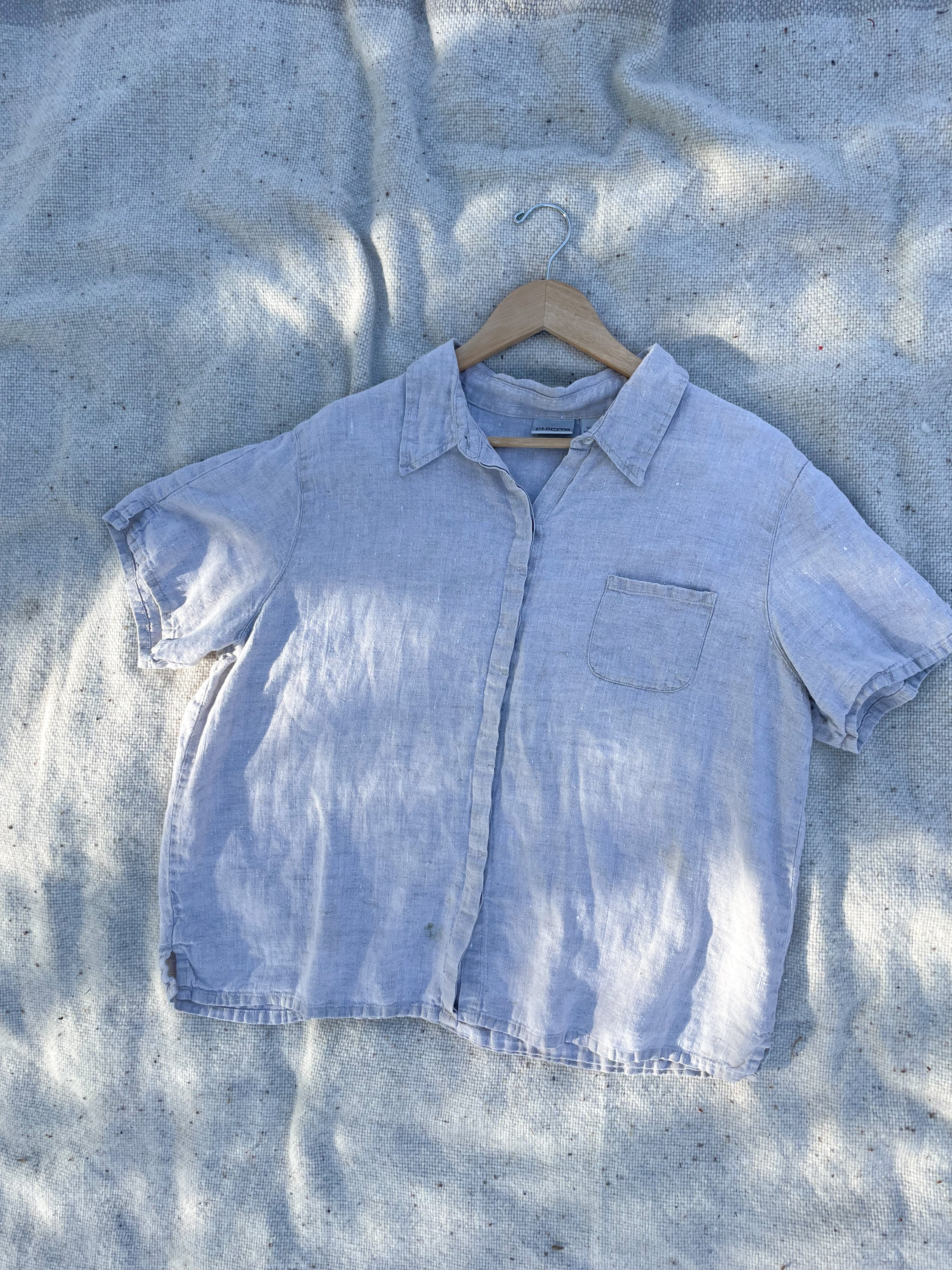 The Wheat Linen Button Up (L)