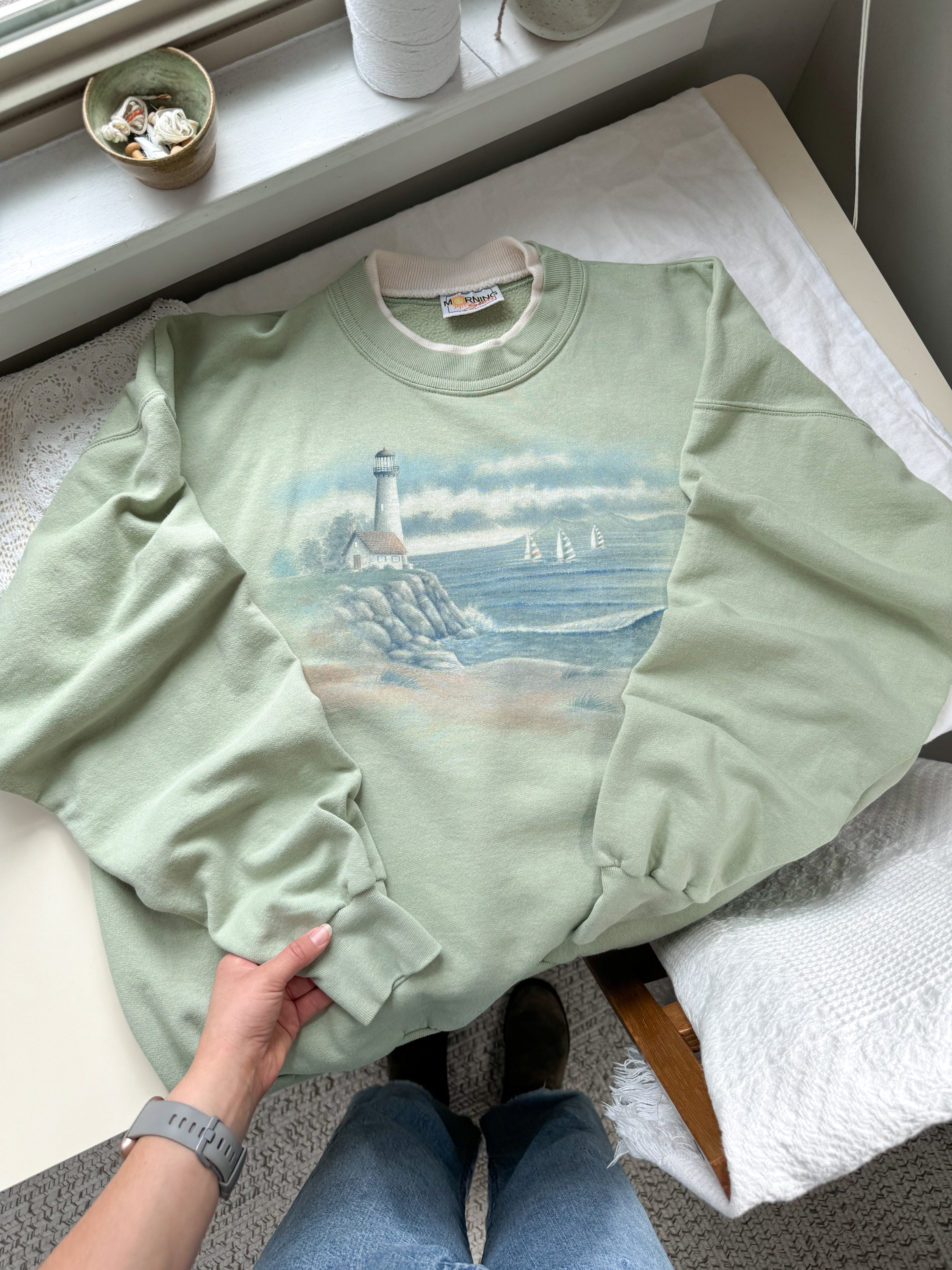 The Sage Lighthouse Crewneck (XL)