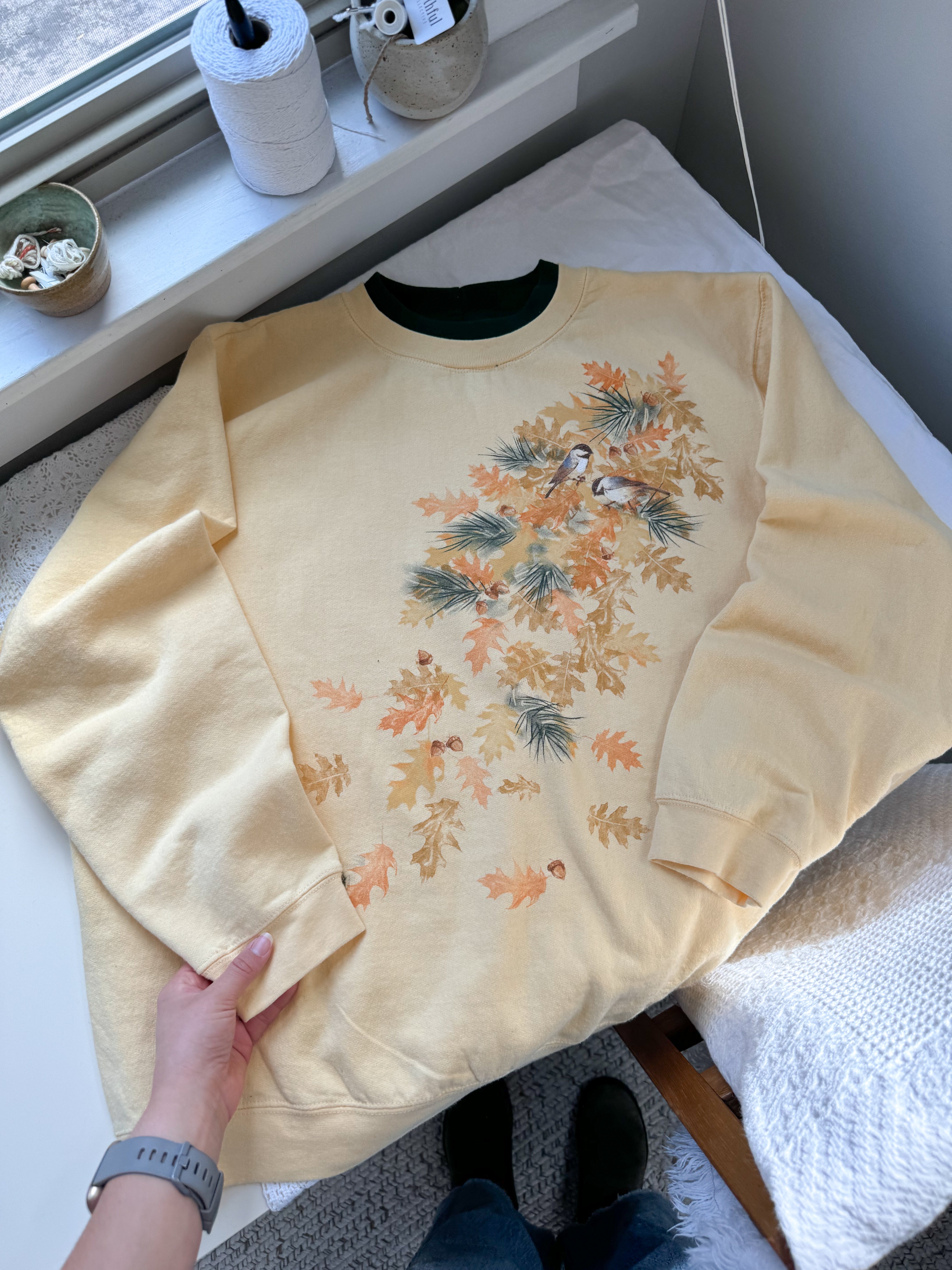 The Leafy Yellow Granny Crewneck (XXL)