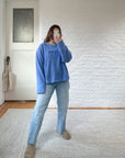 The Periwinkle Fuzzy Crewneck (L)