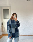 The Blue Checkered Sweater (L)