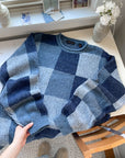 The Blue Checkered Sweater (L)