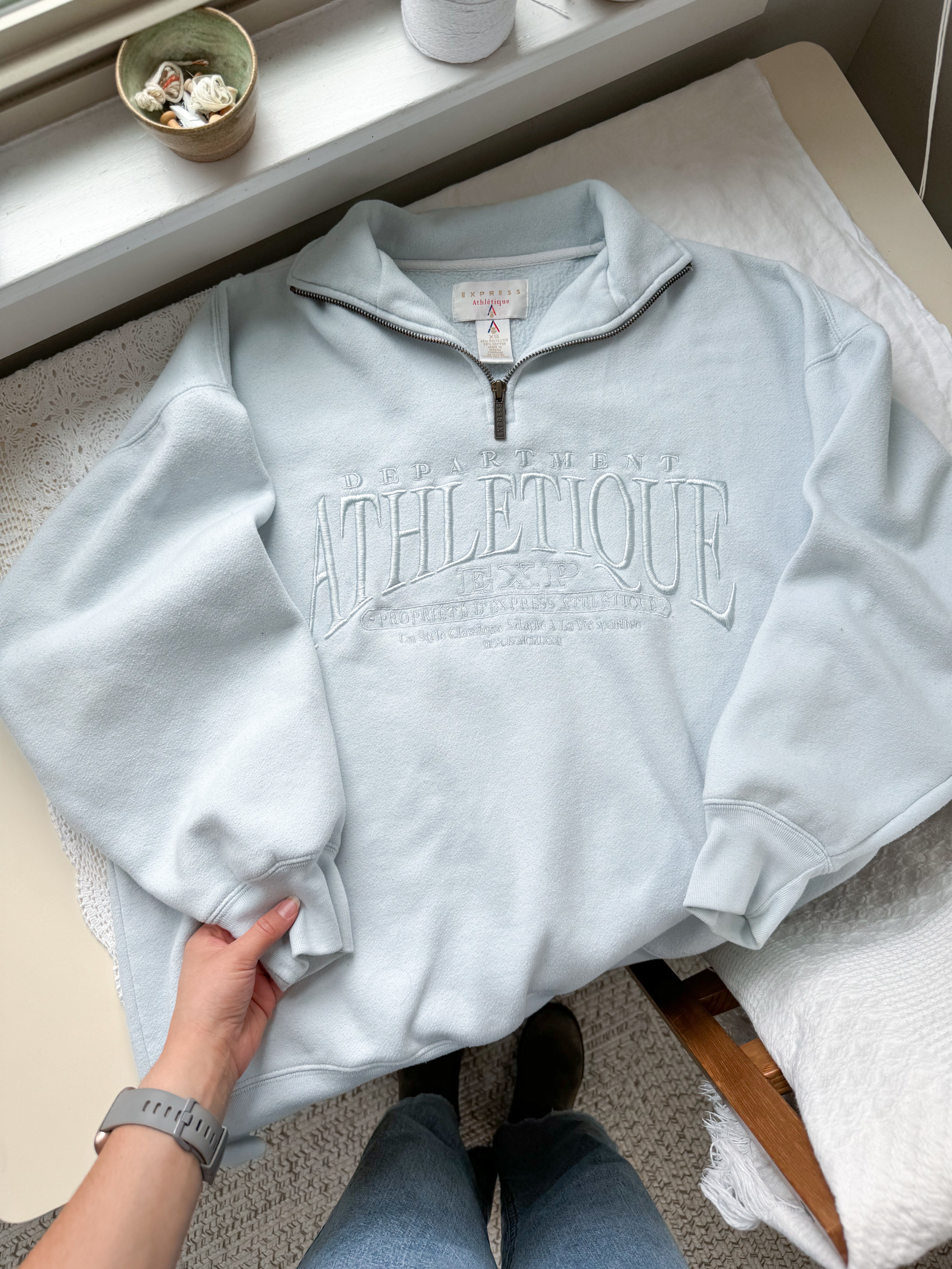 The Baby Blue Quarter Zip (L)