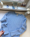 The Pale Blue Cable Knit (S)