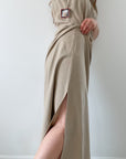 The Sand Silk Maxi Dress (S)