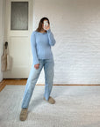 The Pale Blue Cable Knit (S)