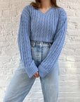 The Cornflower Blue Cable Knit (XL)